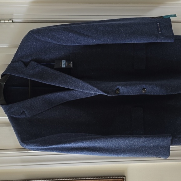 STAFFORD BRAND MEN'S BIG AND TALL BLUE SPORTS COAT JACKET SIZE 58 REGULAR